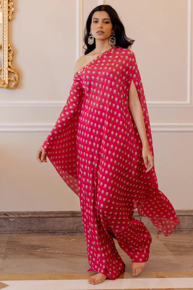 Lela Co-Ord Set viscose cotton silk indo-western by Paulmi & Harsh in pink for women Worldwide
