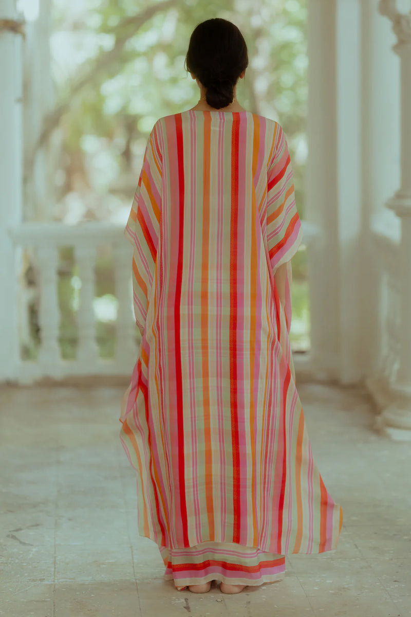 Osana Kaftan Set pure crepe indo-western by Paulmi & Harsh in multi-color for women Worldwide