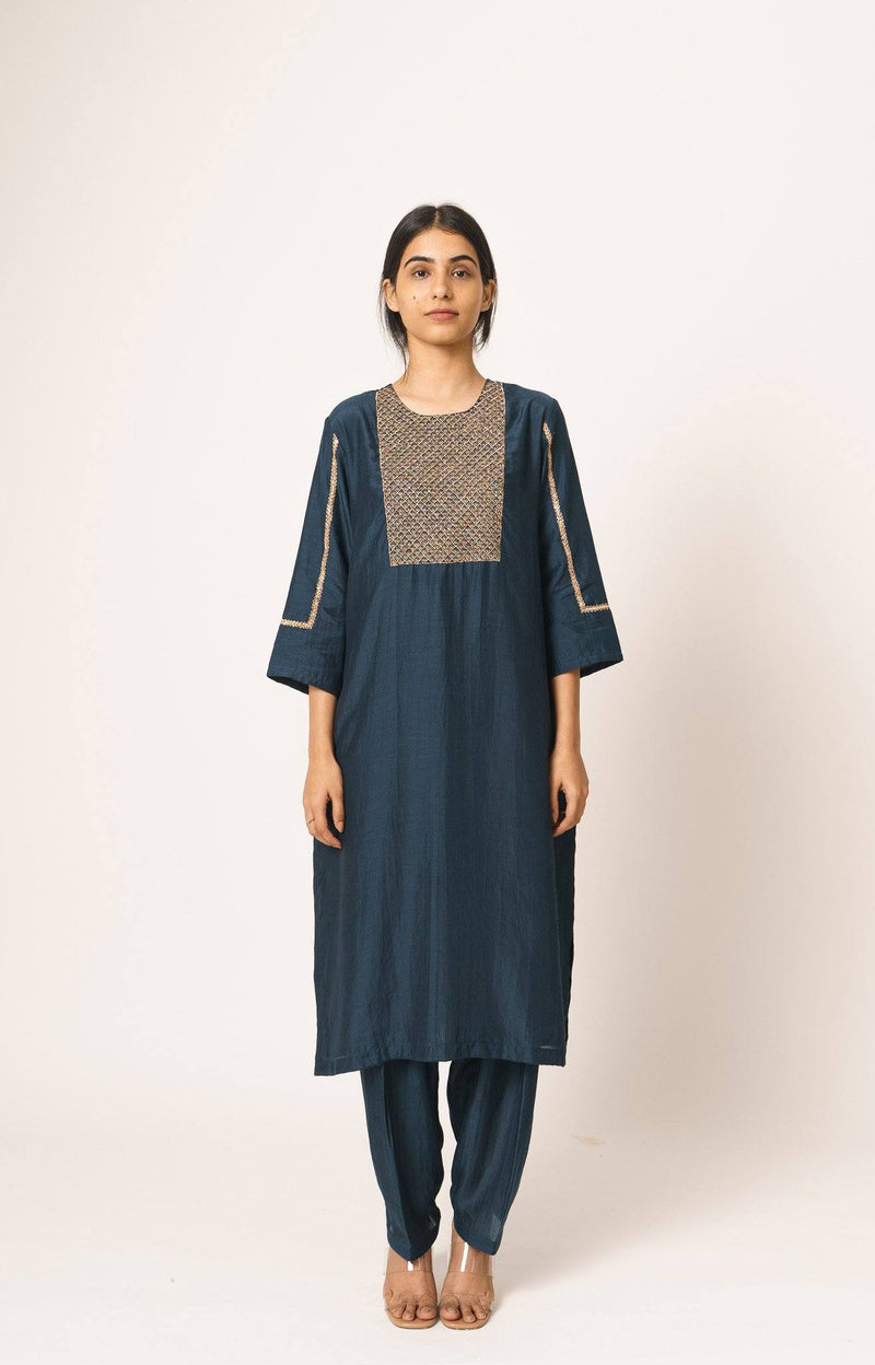 Indigo Aayat Kurta and Pant Set Fashion DOT