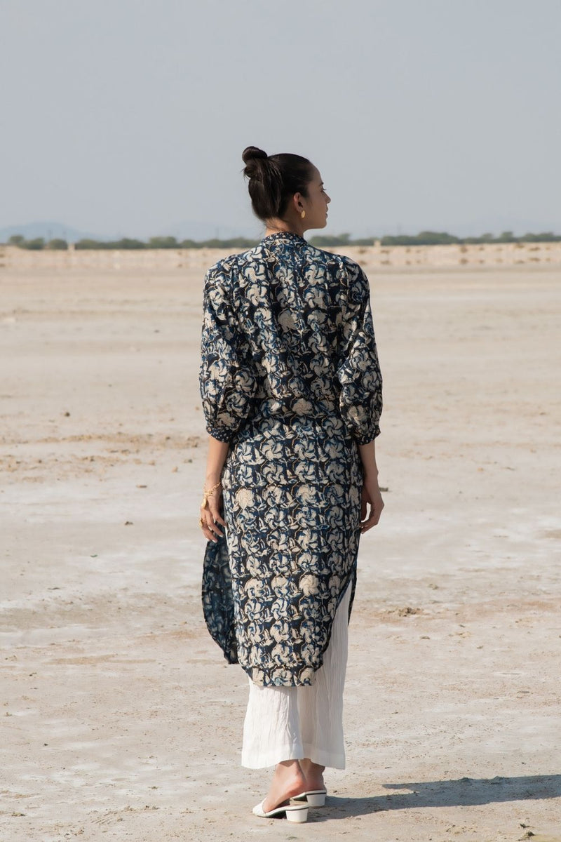 Indigo Orchid Kurta Set Kurta Sets by Marche for women Worldwide