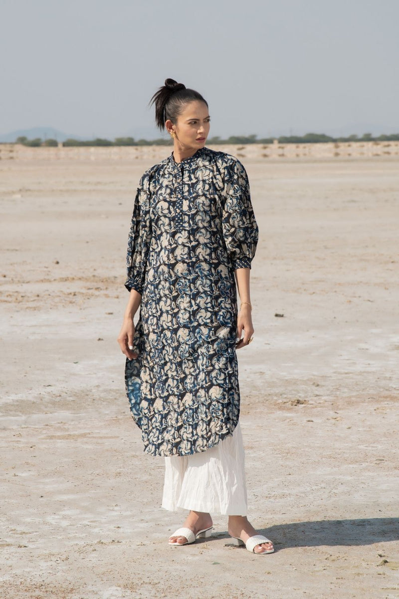 Indigo Orchid Kurta Set Kurta Sets by Marche for women Worldwide