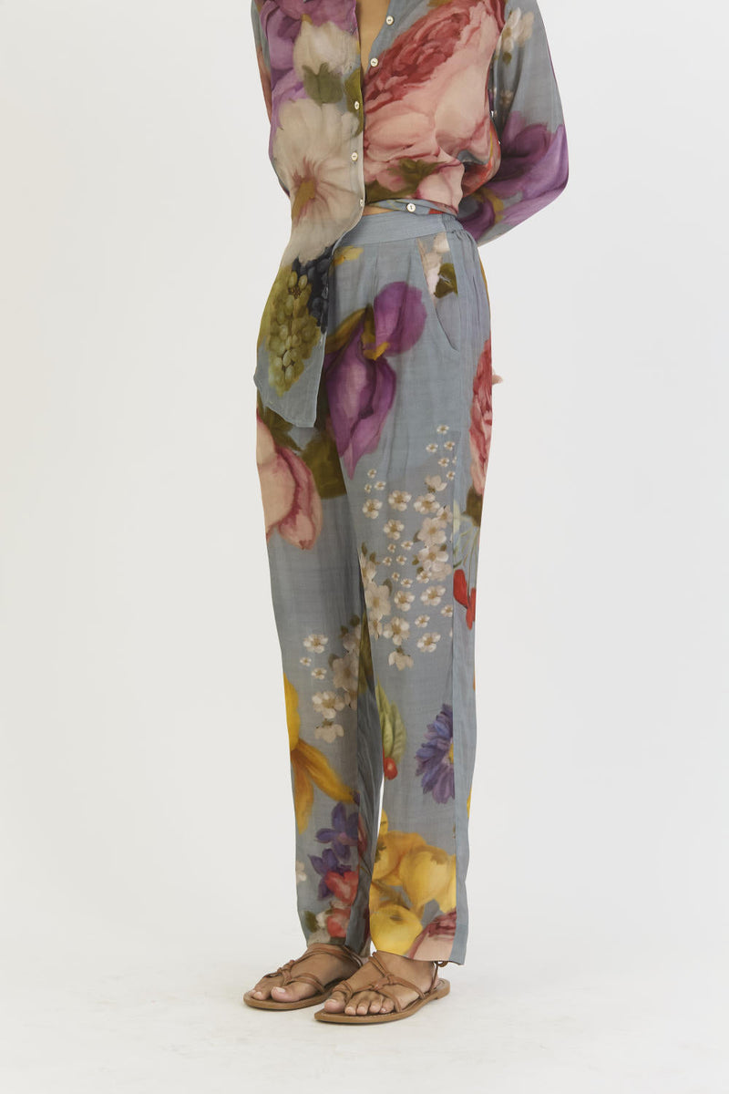 INDIGO ROSE CO-ORD by Yam in blue color for women Worldwide