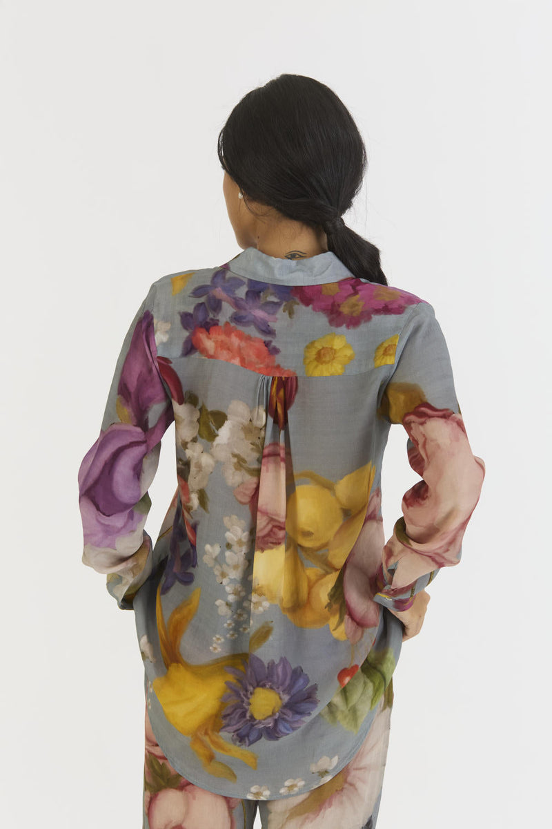 INDIGO ROSE CO-ORD by Yam in blue color for women Worldwide