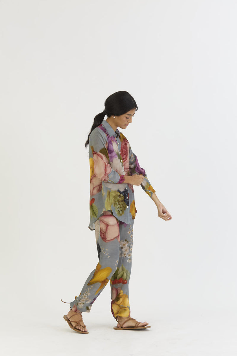 INDIGO ROSE CO-ORD by Yam in blue color for women Worldwide