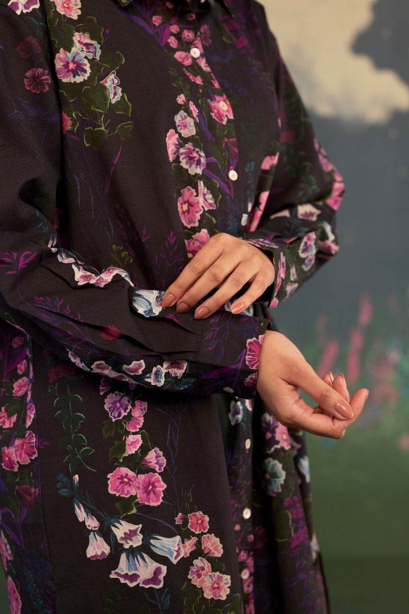 Foxglove Shirt Kurta Set Cotton cotton by Nadiya Paar for women Worldwide