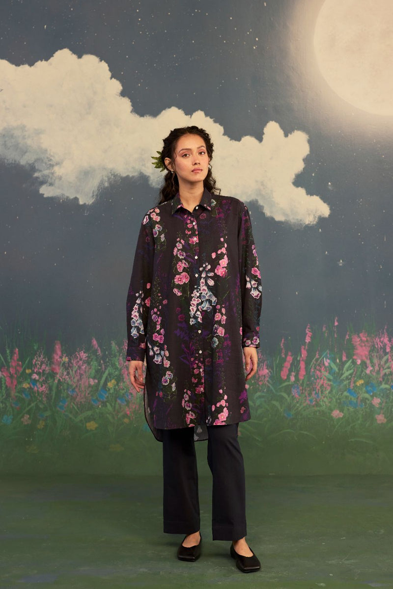 Foxglove Shirt Kurta Set Cotton cotton by Nadiya Paar for women Worldwide