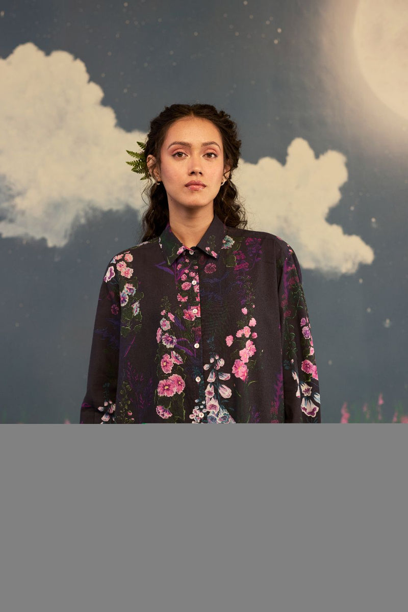 Foxglove Shirt Kurta Set Cotton cotton by Nadiya Paar for women Worldwide