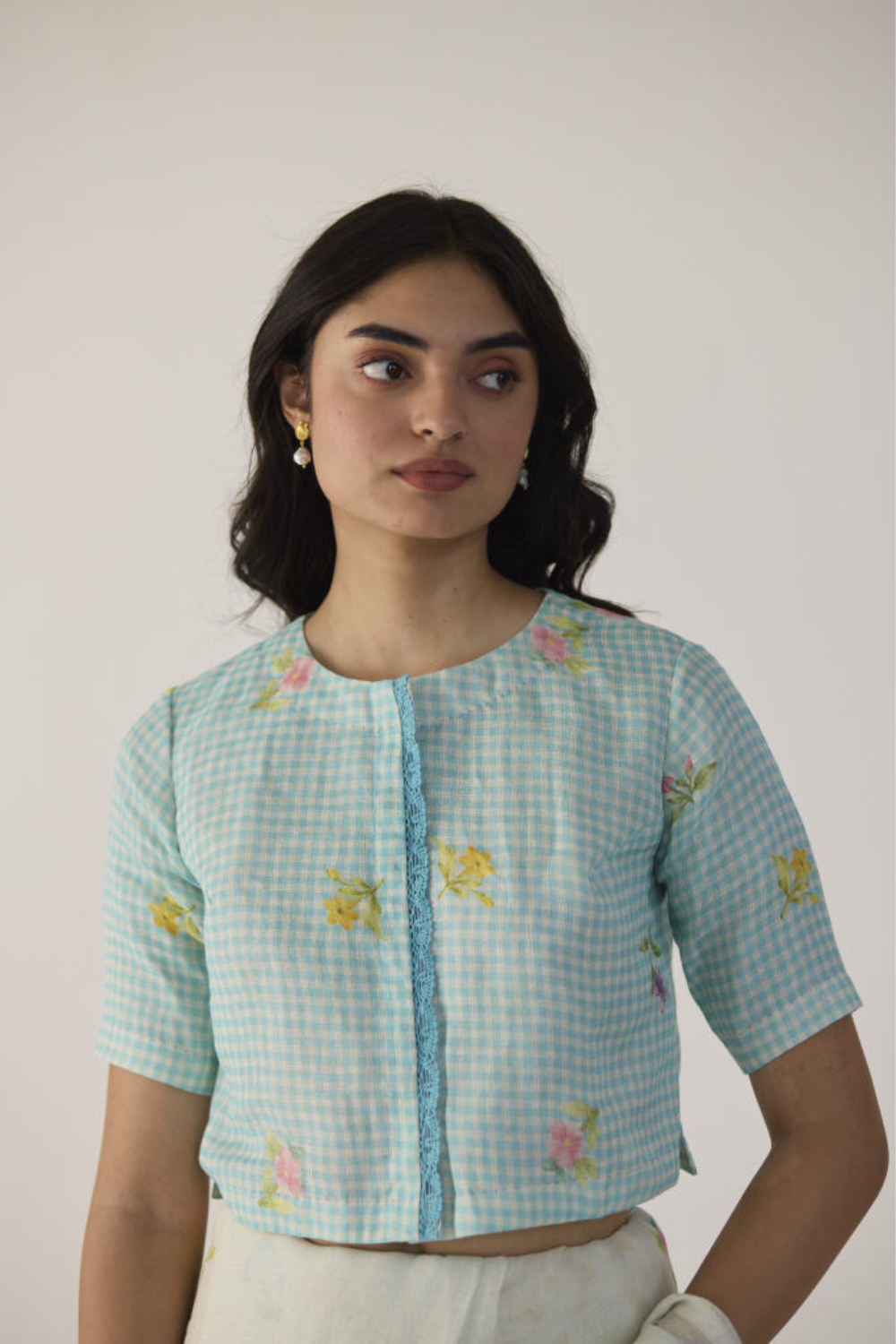 Lace Blouse Gulmarg-blue