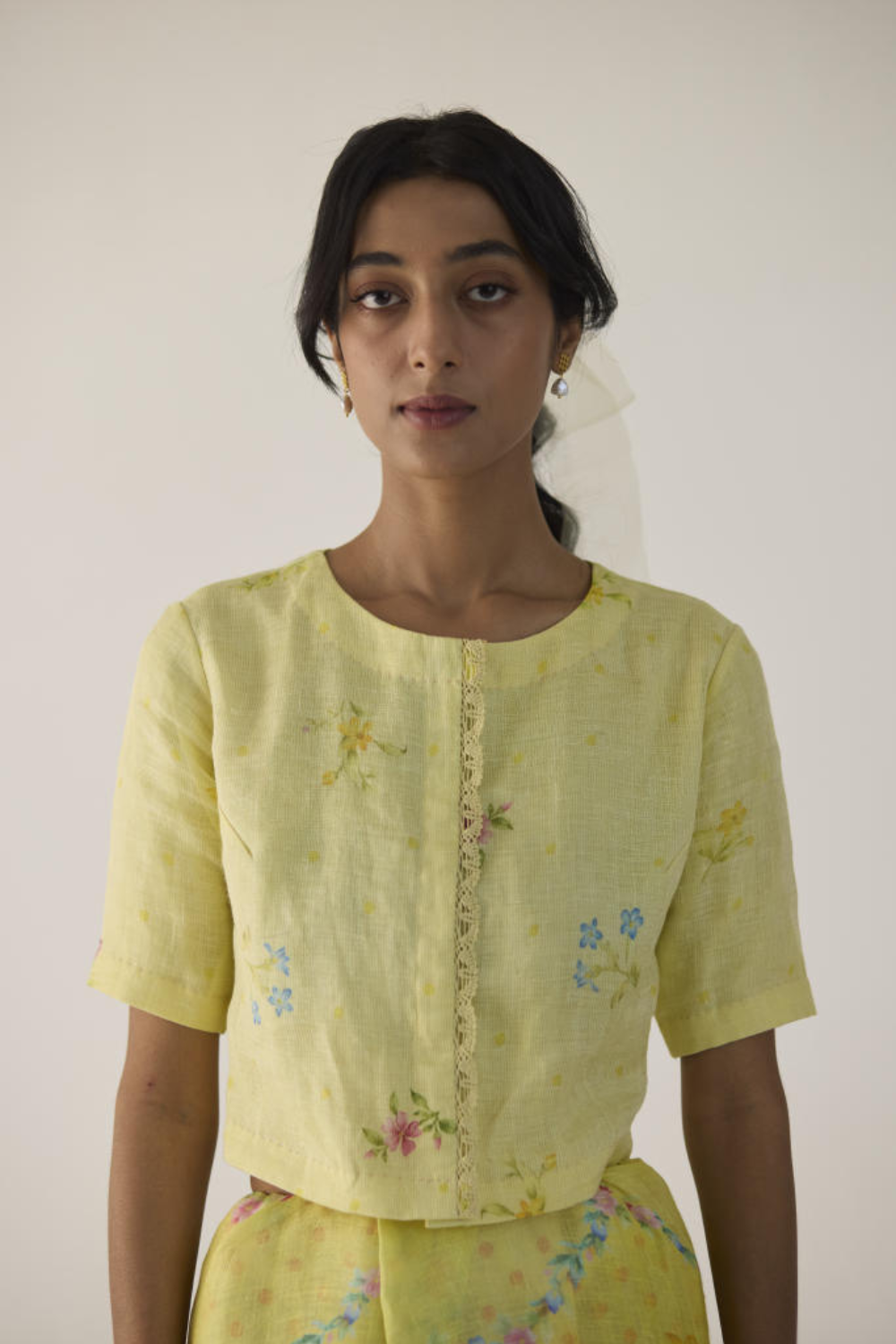 Lace Blouse Gulmarg-Yellow