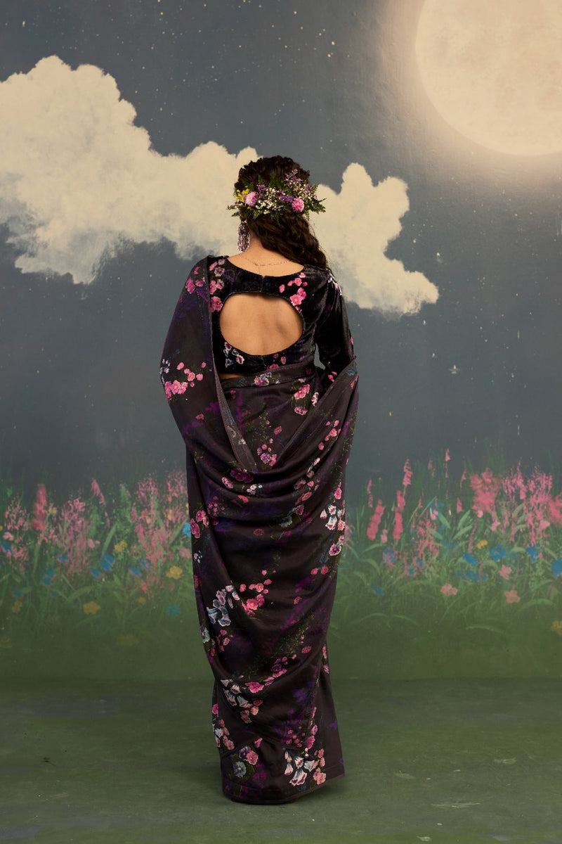 Foxglove Mulberry Silk Sari silk by Nadiya Paar for women Worldwide