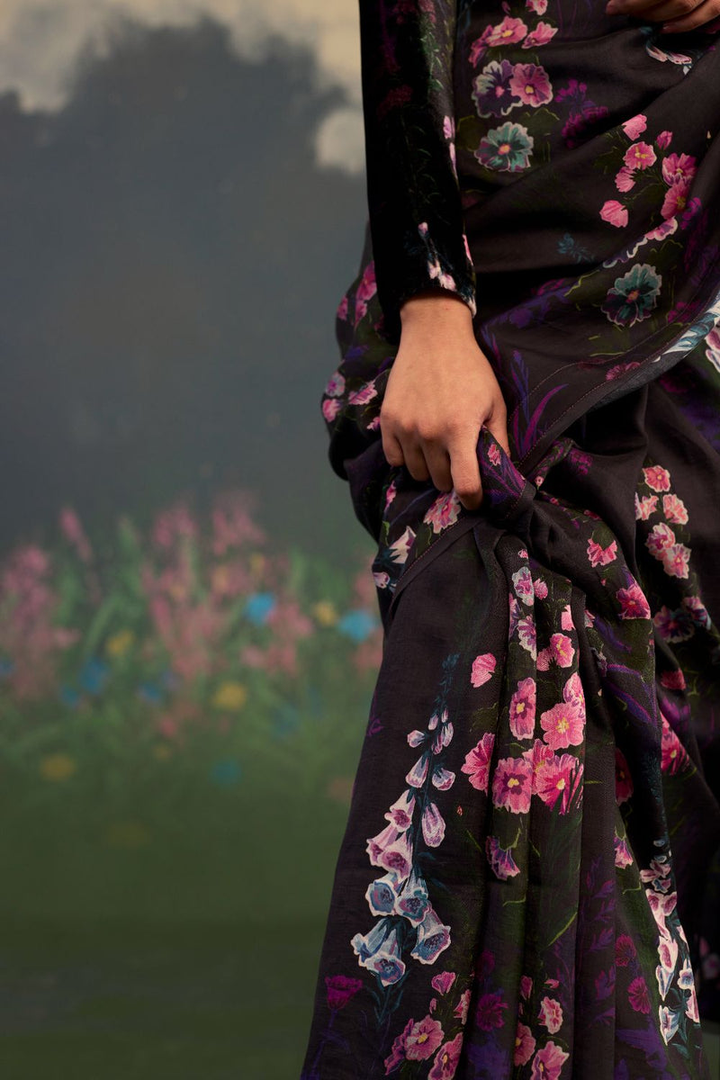 Foxglove Mulberry Silk Sari silk by Nadiya Paar for women Worldwide