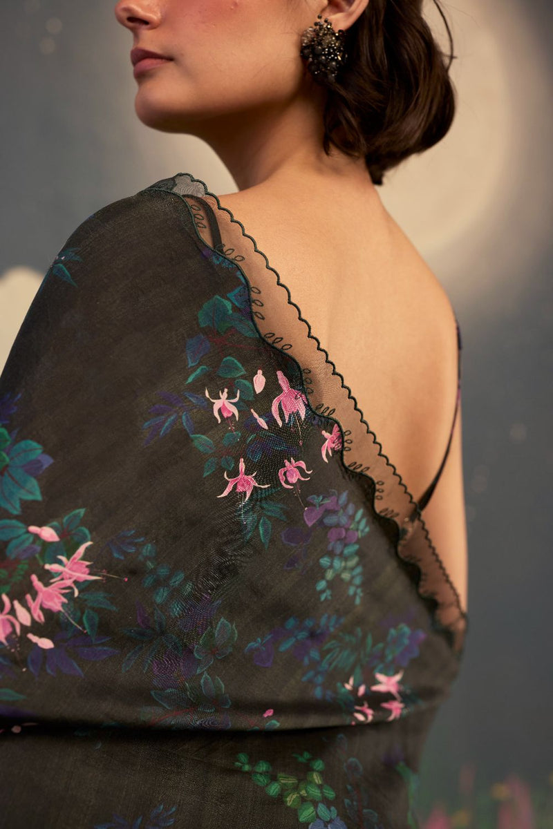 Fuchsia Mulberry Silk Sari silk by Nadiya Paar for women Worldwide