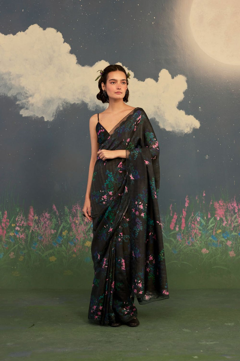 Fuchsia Mulberry Silk Sari silk by Nadiya Paar for women Worldwide