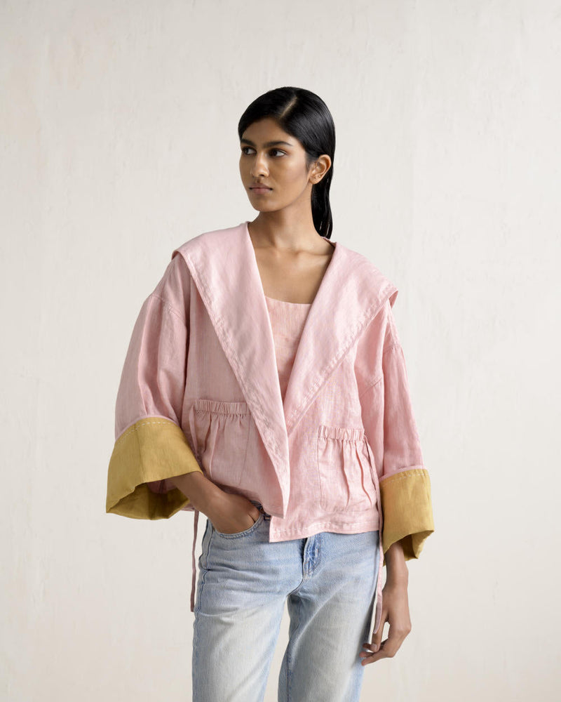 TSUKI REVERSIBLE HOODED JACKET 100% cotton by Ituvana for women Worldwide