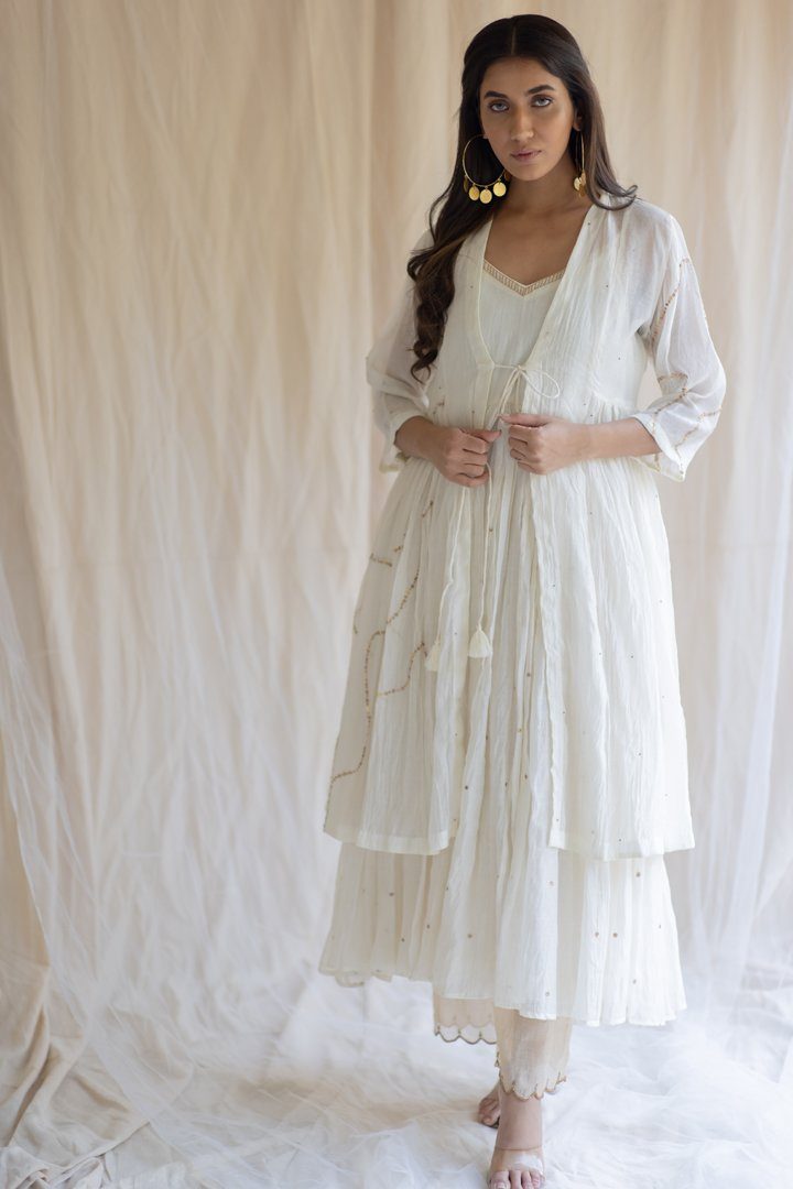 Ivory Nasim Jama and Shameez by Nirjara for women Worldwide