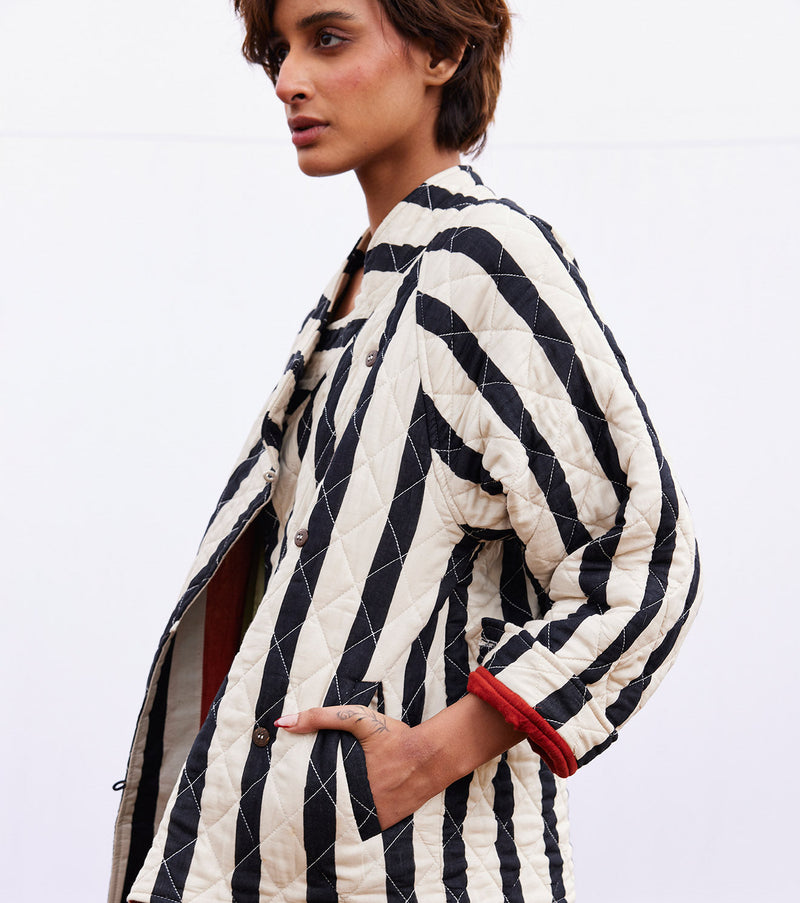 Jade jacket cotton by Khara Kapas in black for women Worldwide