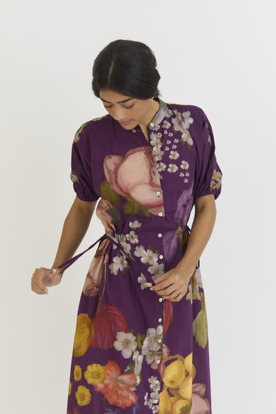 JAMUN SIDE TIE UP DRESS