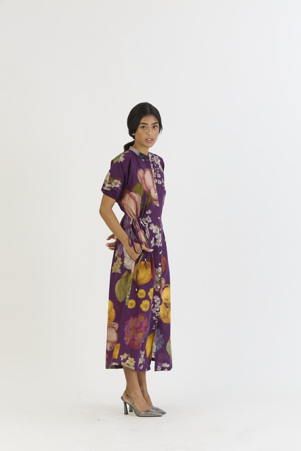 JAMUN SIDE TIE UP DRESS