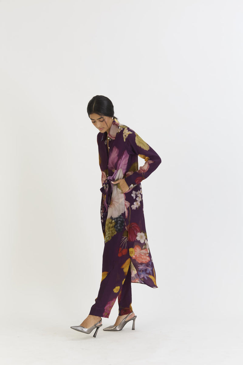 JAMUN WRAP SET by Yam in purple color for women Worldwide