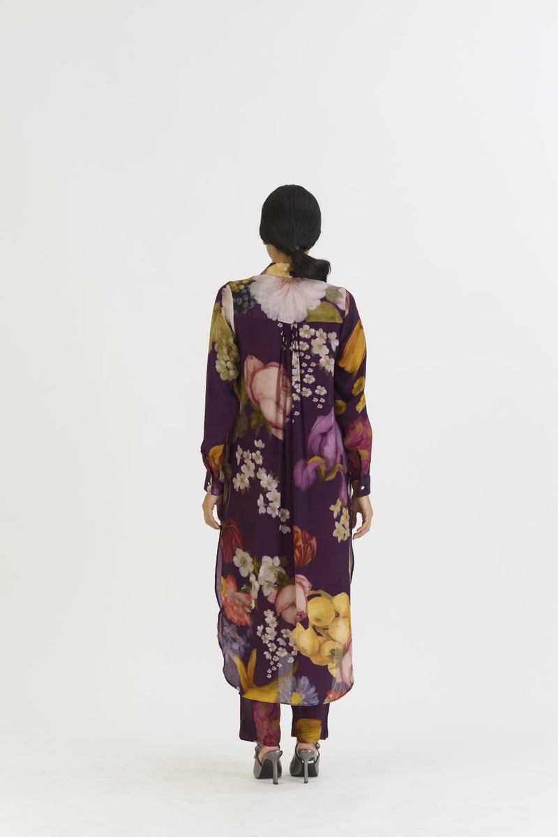 JAMUN WRAP SET by Yam in purple color for women Worldwide