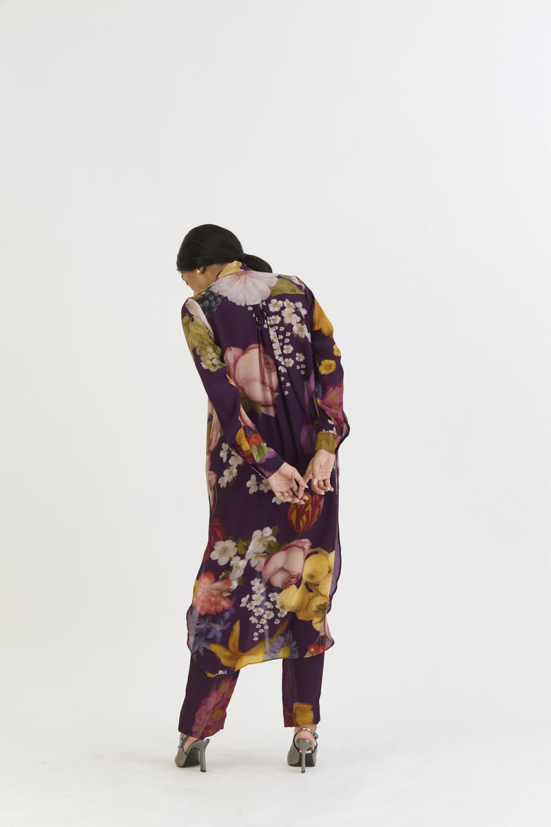 JAMUN WRAP SET by Yam in purple color for women Worldwide