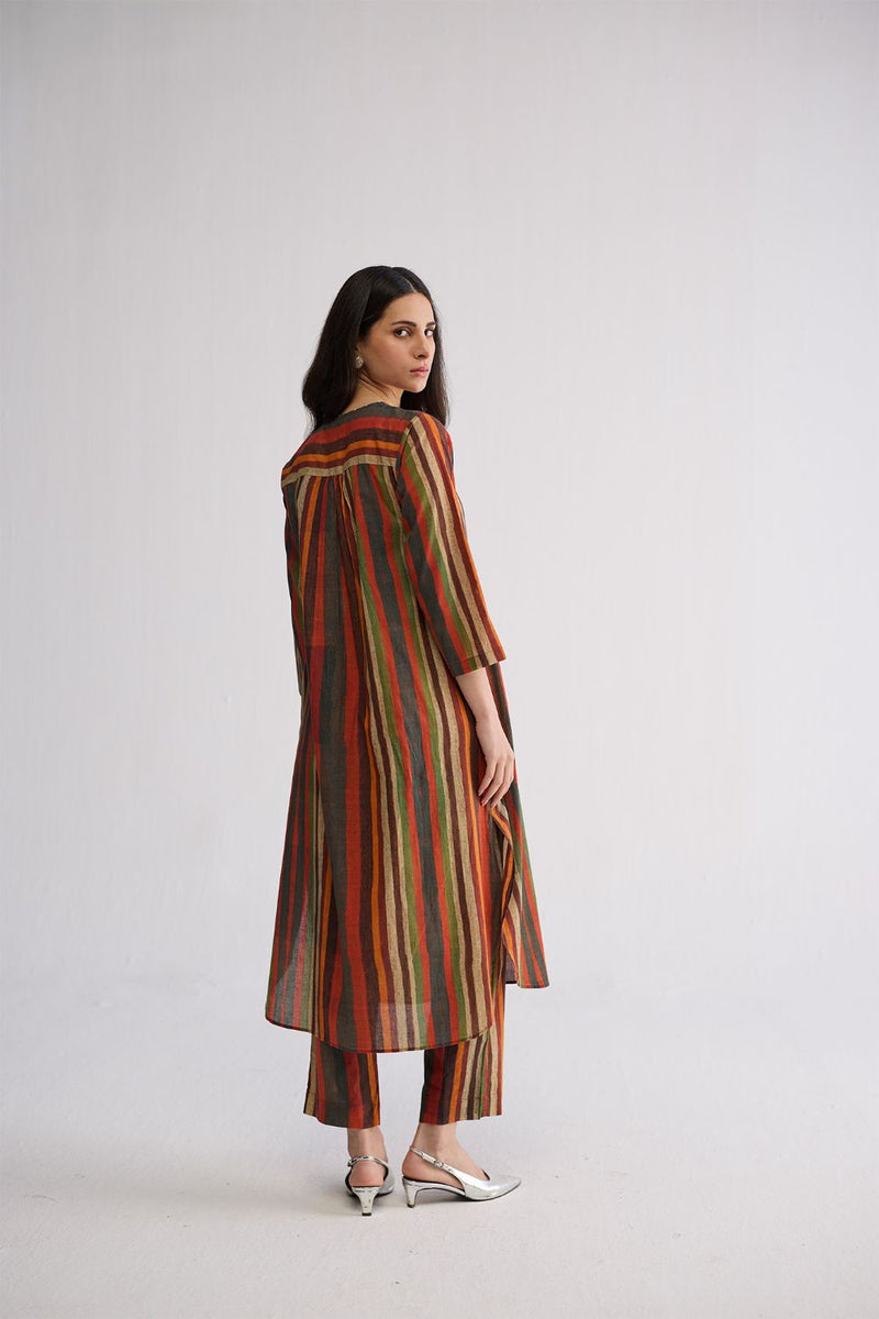 JILIAN LONG KURTA SET cotton cambric kurta/kurta set by YAM in multicolor for women Worldwide