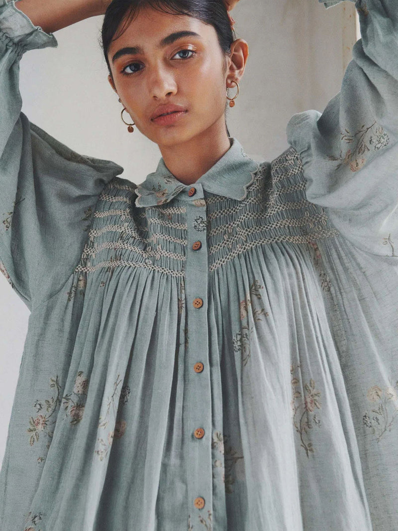 Judy Shirt-Pale Blue cotton top/shirt by CORD in light blue for women Worldwide