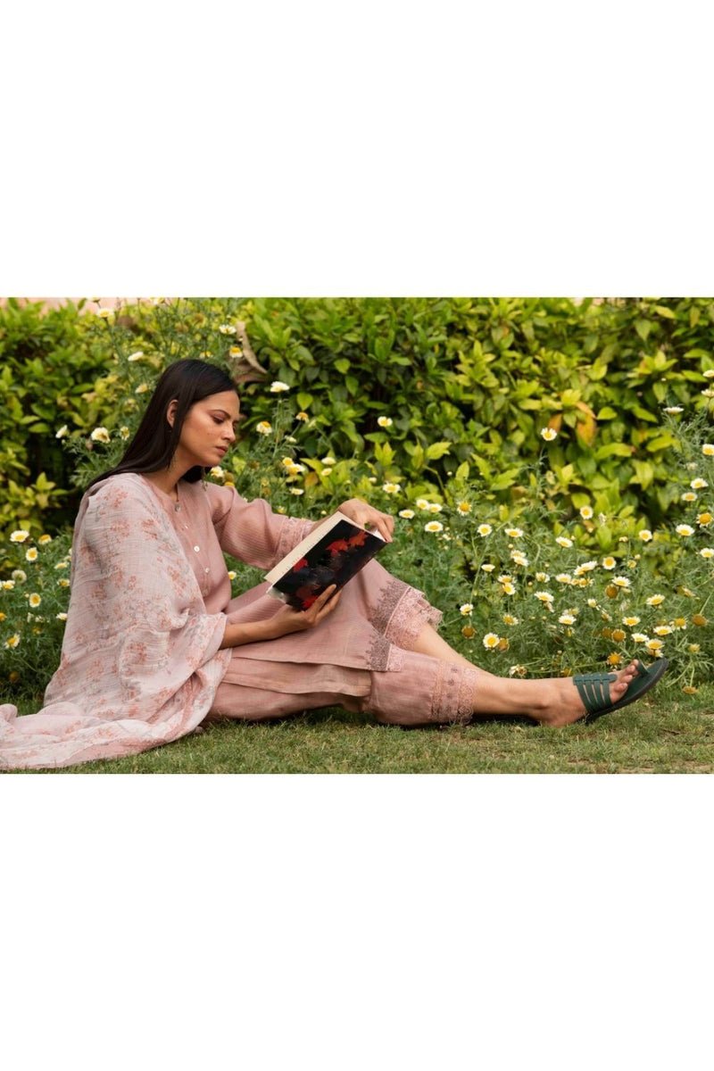 Kamal Biscuit Colour Kurta Set by Priti Prashant for women Worldwide