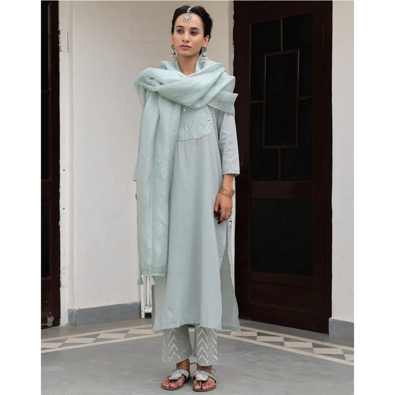 KANAER (Set of 3-Sea Foam) Dress by TOKREE for women Worldwide