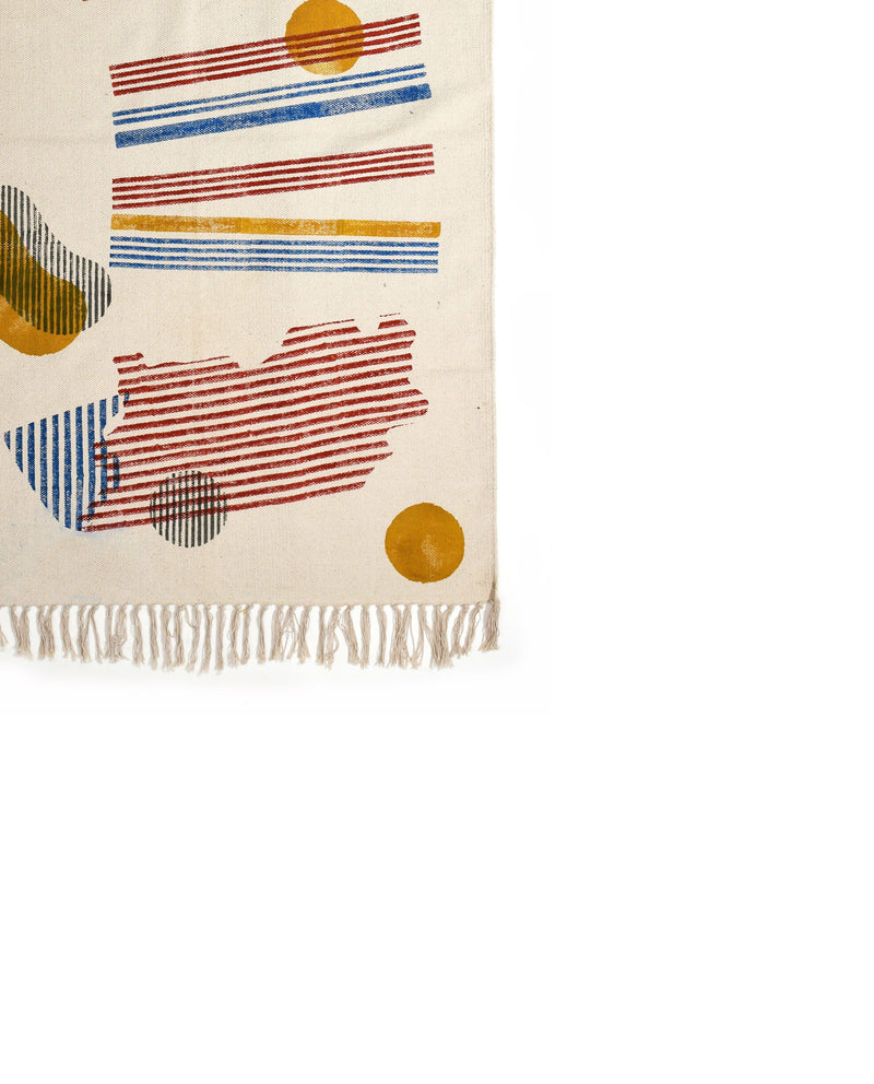 KHIMSAR DHURRIE linen by Rias for Worldwide