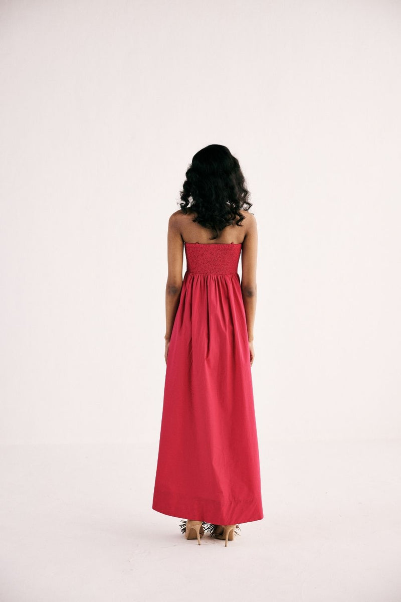 FUCHSIA FLAME GOWN poplin by Khara Kapas in pink for women Worldwide