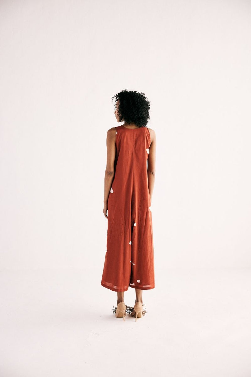 EMBER JUMPSUIT cotton by Khara Kapas in red for women Worldwide