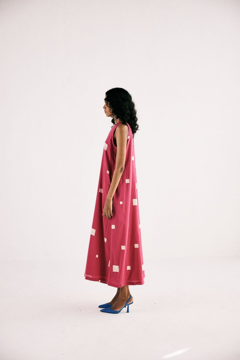 PINK MATRIX JUMPSUIT cotton by Khara Kapas in pink for women Worldwide