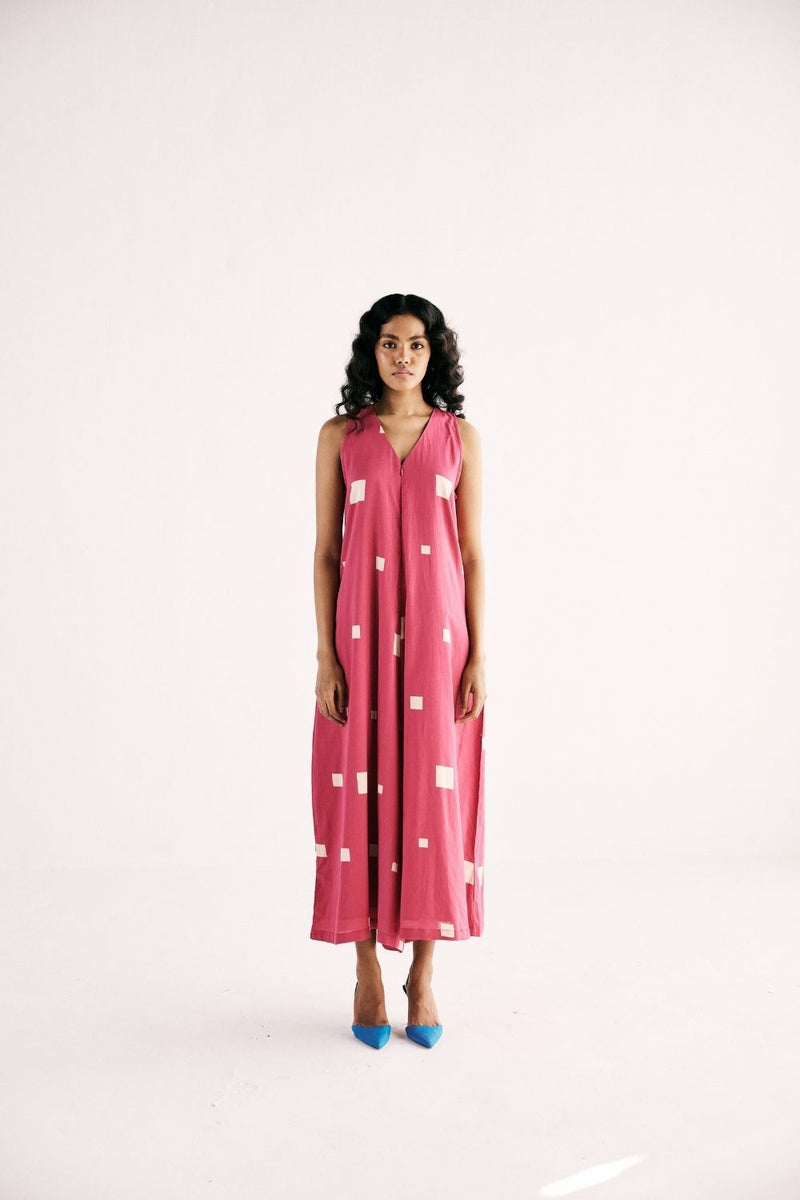 PINK MATRIX JUMPSUIT cotton by Khara Kapas in pink for women Worldwide