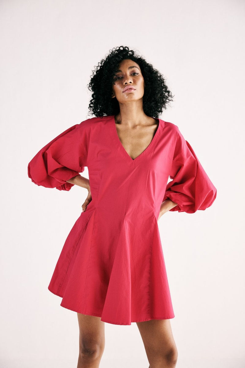 FLAMINGO BLAZE DRESS poplin by Khara Kapas in pink for women Worldwide