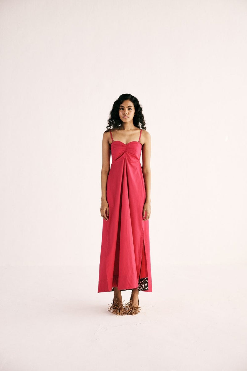 FUCHSIA FLAME GOWN poplin by Khara Kapas in pink for women Worldwide