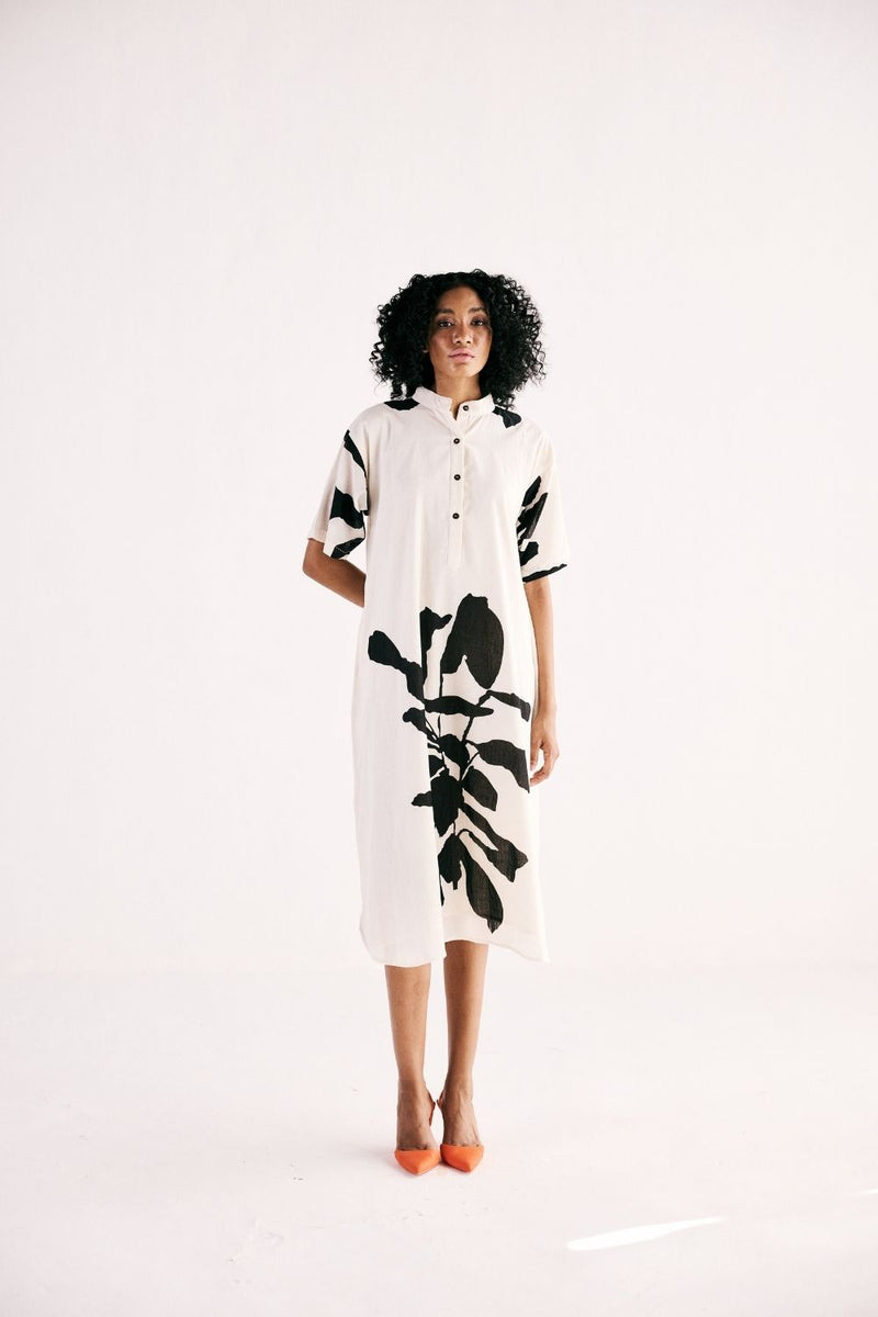 MOONLIT FLORA DRESS cotton by Khara Kapas in white for women Worldwide