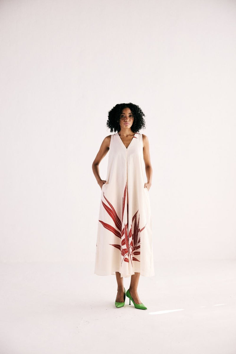 ELYSIAN FERN JUMPSUIT cotton by Khara Kapas in white for women Worldwide