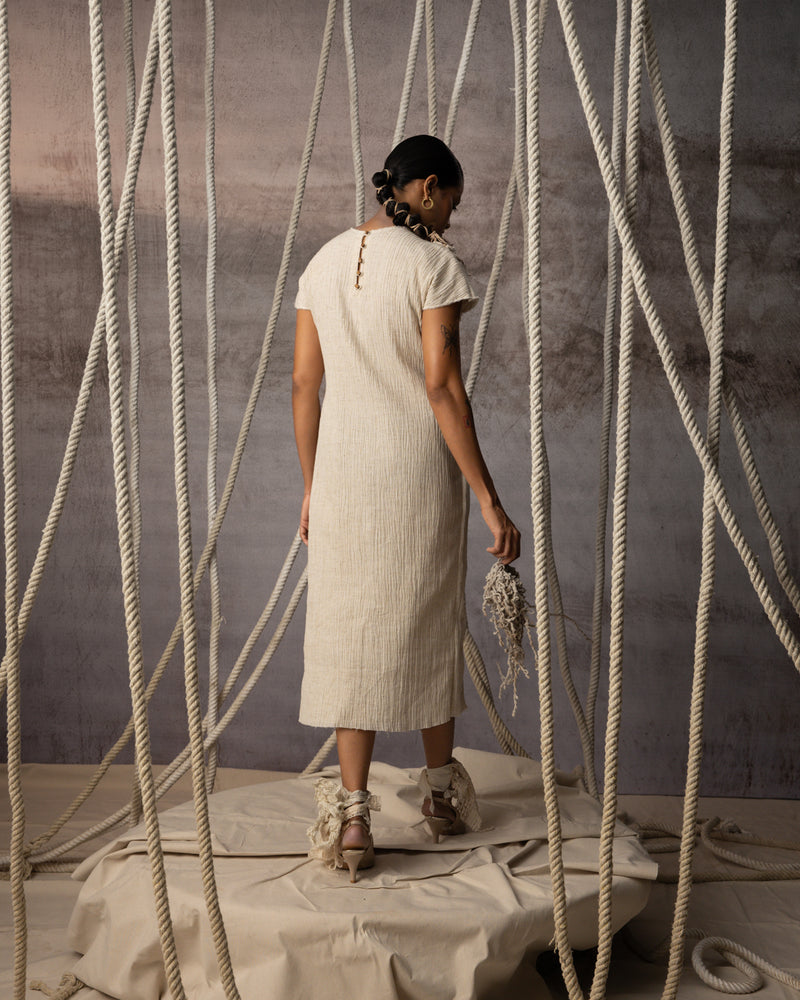 Ivory Lace Embroidered Midi