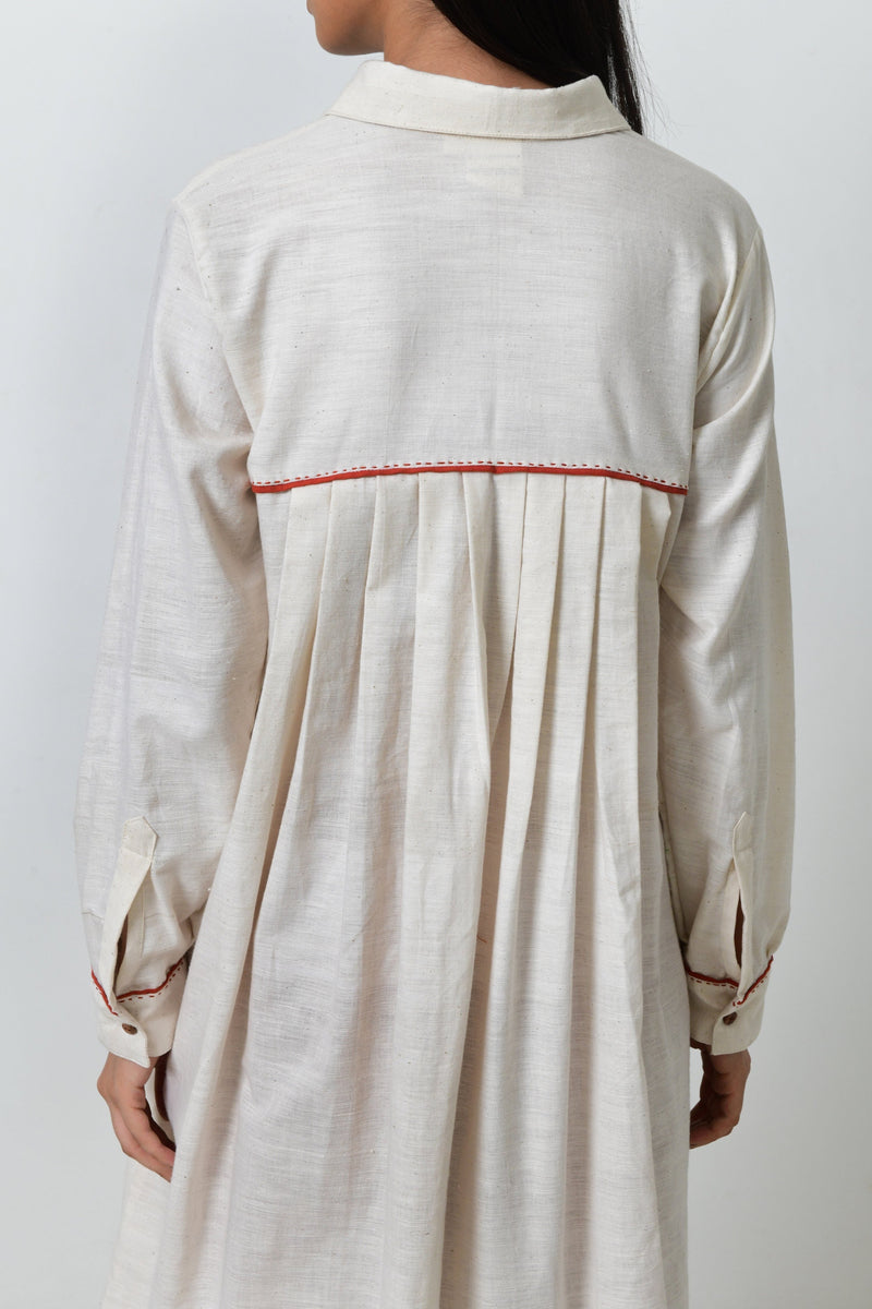 KORA KHADI BACK PLEATED DRESS by Rias for women Worldwide