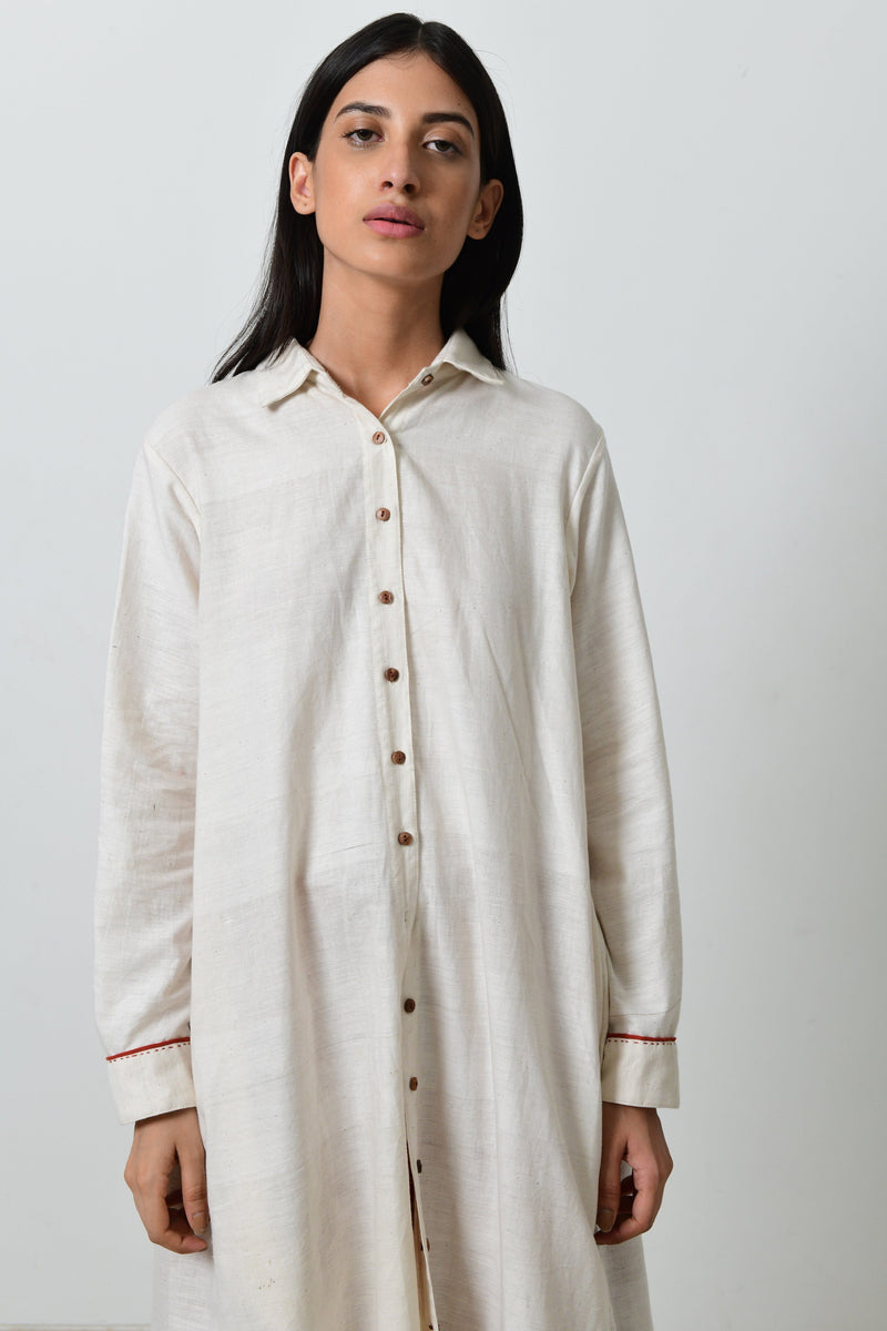 KORA KHADI BACK PLEATED DRESS by Rias for women Worldwide