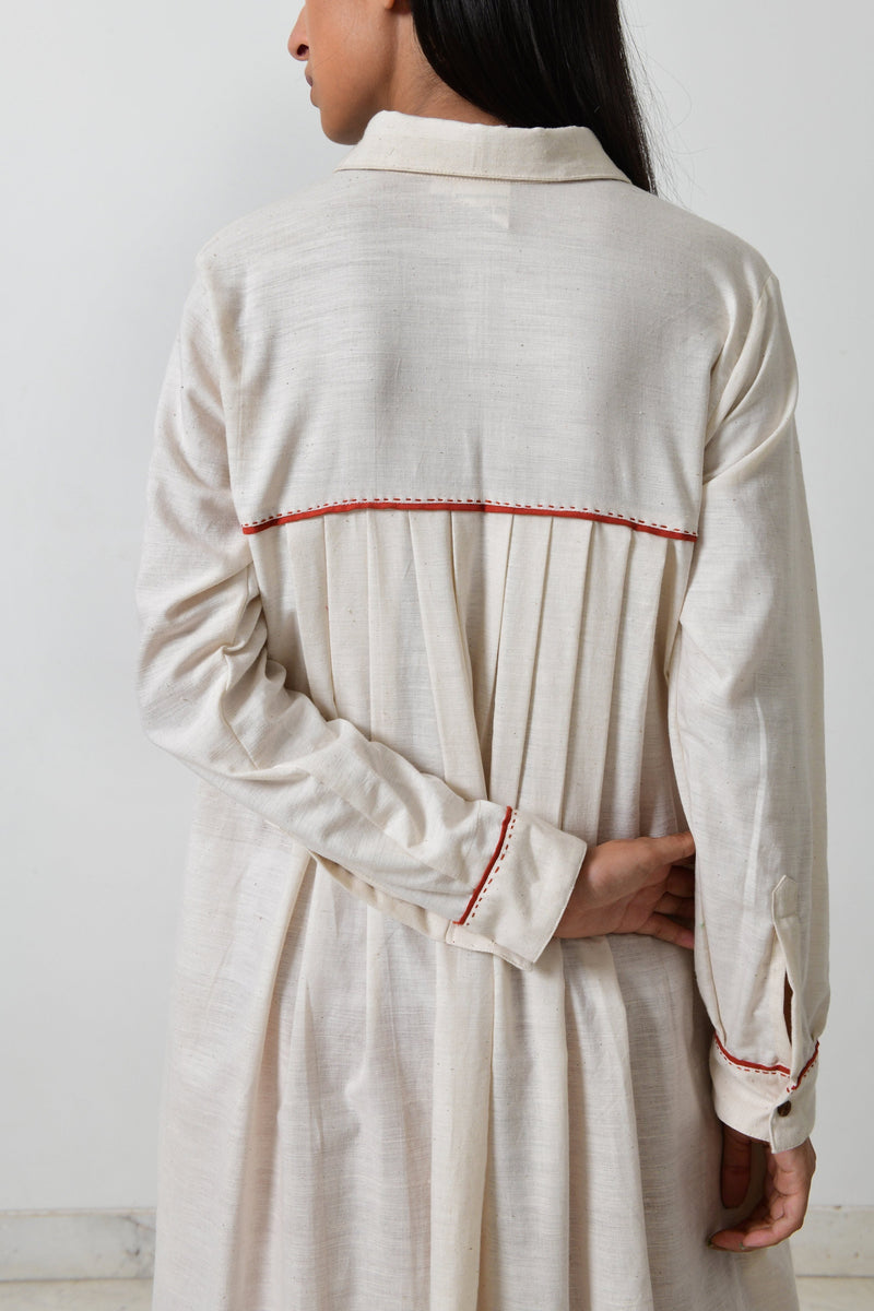 KORA KHADI BACK PLEATED DRESS by Rias for women Worldwide