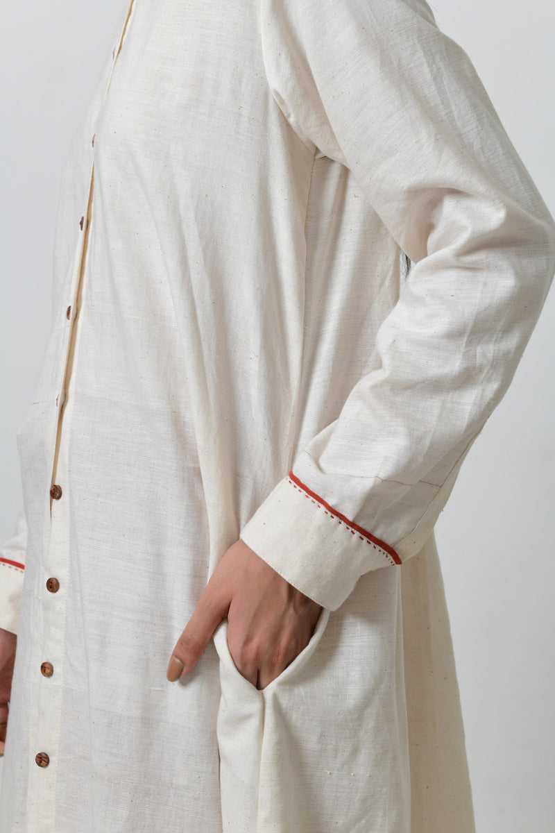 KORA KHADI BACK PLEATED DRESS by Rias for women Worldwide
