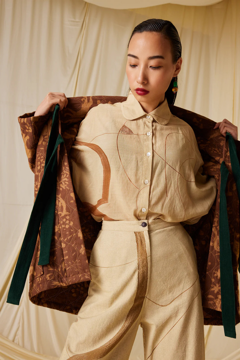 Kiera Shirt - Trail Print cotton Top & Tunics,Shirt by CORD for women Worldwide