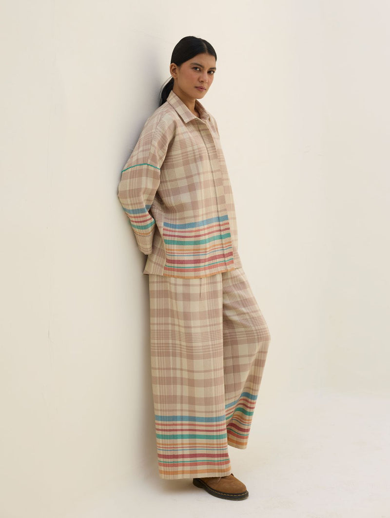 Ellen Dolman Sleeve Co-ord Set - Beige by Manan in beige color for women Worldwide
