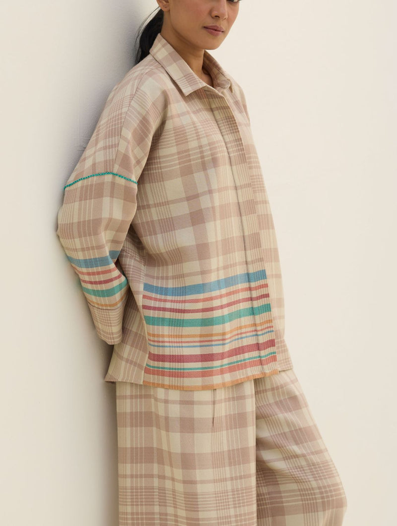Ellen Dolman Sleeve Shirt - Beige by Manan in beige color for women Worldwide