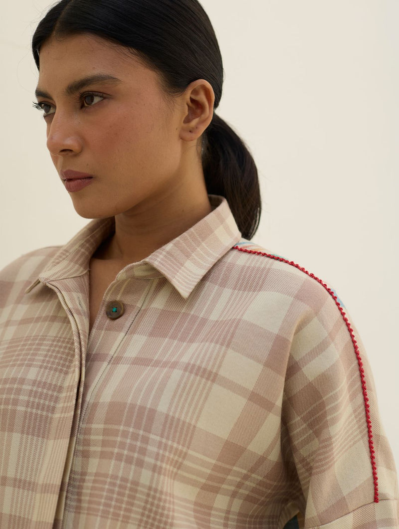 Ellen Dolman Sleeve Shirt - Beige by Manan in beige color for women Worldwide