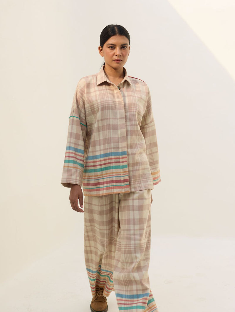 Ellen Dolman Sleeve Shirt - Beige by Manan in beige color for women Worldwide