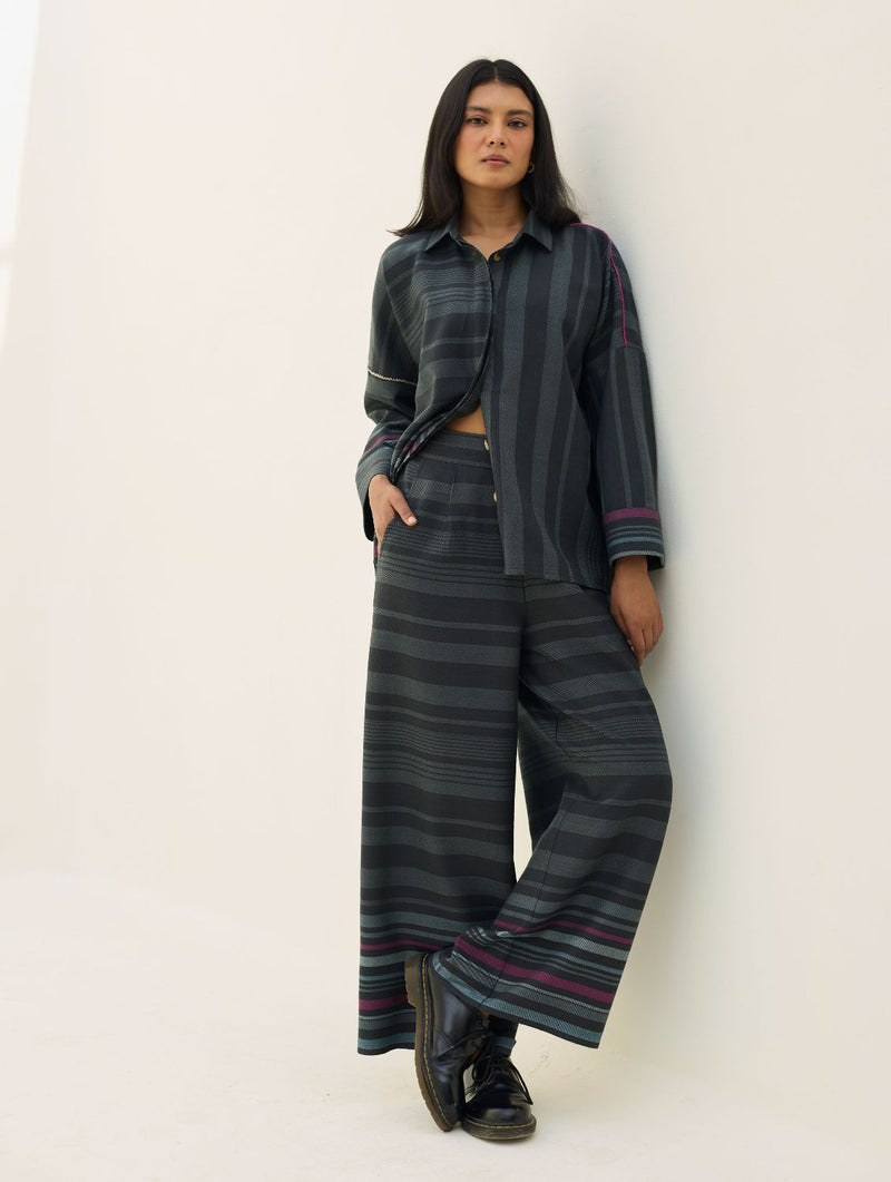 Ellen Dolman Sleeve Shirt - Charcoal by Manan in charcoal color for women Worldwide