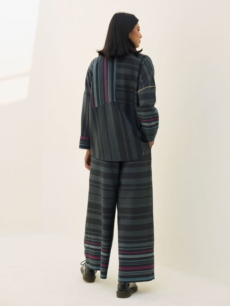 Ellen Dolman Sleeve Co-ord Set - Charcoal by Manan in charcoal color for women Worldwide